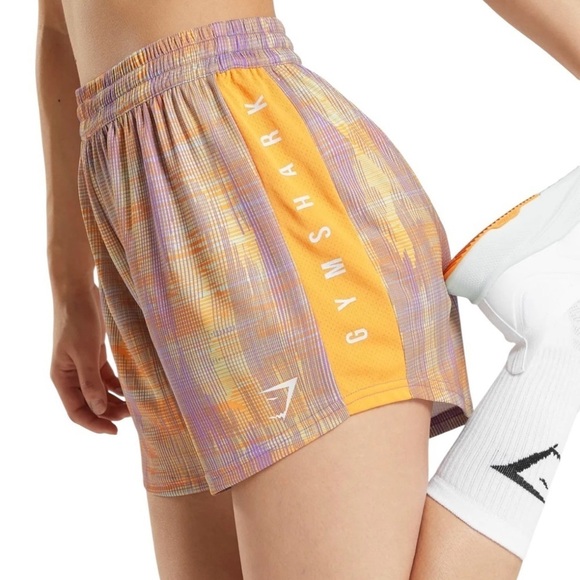 Gymshark Pants - Gymshark Sport Loose Drawstring Women's Shorts Orange Purple Print Size XS
